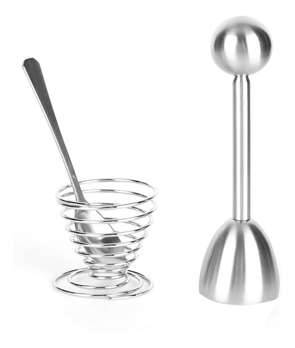 Juego De Cortador De Huevos De Acero Inoxidable, Fácil De Li
