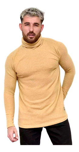 Polera Cuello Alto Abrigada Hombre Moda Colores Calidad