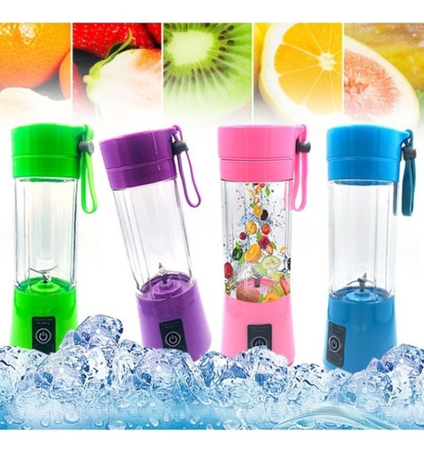 Mini Liquidificador Portátil Recarregável Usb Colorido