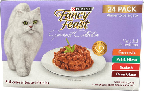 Purina Fancy Feast Gato Gourmet Collection 24 Sobres 85 Gr