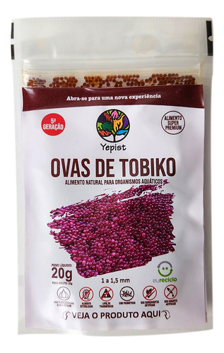 Alimento Natural Peixe Ovas De Tobiko Em Conserva Yepist 20g