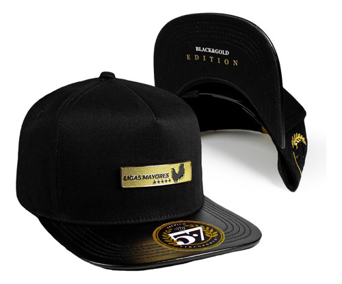 Gorra Ligas Mayores Gold Edition Black Cincopunto7