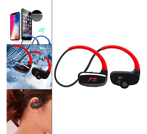 Auriculares Bluetooth 5.0 Ipx7 Auriculares Rojo Sin Memoria