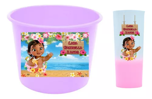 Kit 60 Itens Lembrancinhas Personalizadas Moana Baby