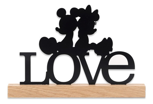 Disney Mickey Y Minnie Espalda Espalda Siluetas Decorac...