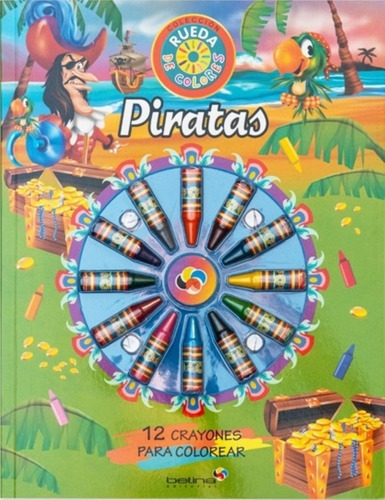 Piratas - Rueda De Colores - 12 Crayones