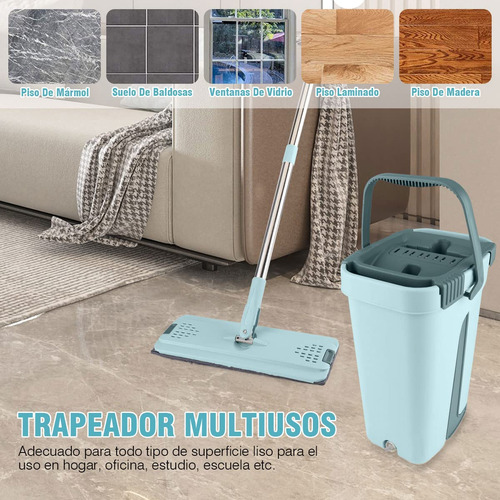 Trapeador Autogiratorio, Trapeador Plano Sin Lavado Con