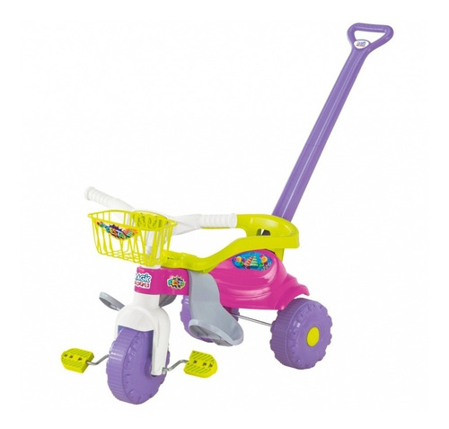 Triciclo Infantil Menina Magic Toys Motoca Rosa Brincar