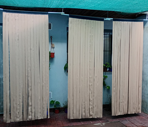 Cortinas De Tiras Plásticas Ancho 80 Cm X 2 M Largo