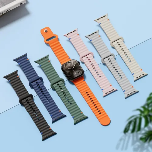 6 Correas Silicona Para Apple Watch 10 Ultra 2/1 9 8 7 Se 6