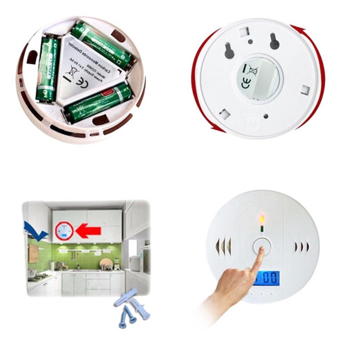 Detector De Monóxido Carbono Sensor Alarme