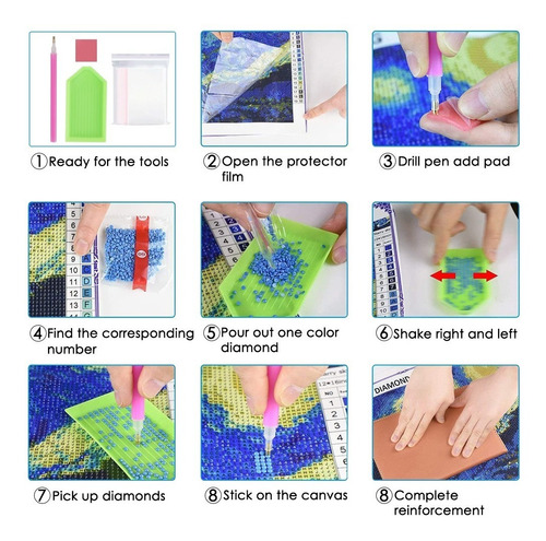 Kit Bricolaje Para Hacer Cuadro De Vidriantes 5d Van Gogh