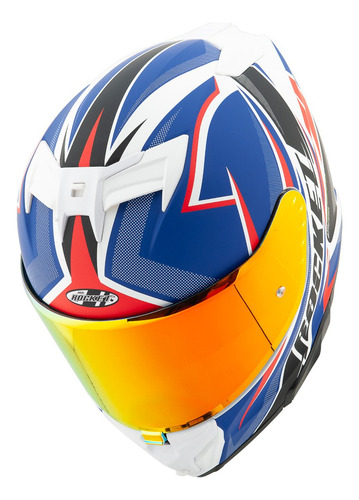 Casco Integral Joe Rocket Rkt210 Reactor + Mica Iridium Azul Lisa M