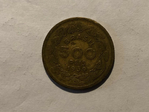 Moeda 500 Reis 1939 Machado De Assis - Leia A Descrição (Usado)