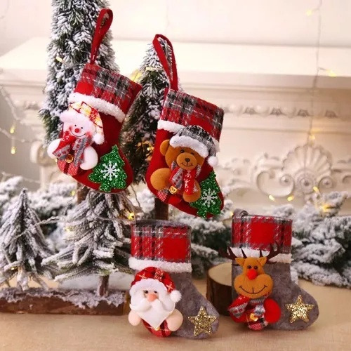 Navidad Estilo Creativo Muñeca Bolsa De Navidad Calcetines