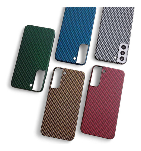 Funda Fibra De Carbono Colors Slim Para Samsung S24 Común Dorado Oscuro Carbono Gold Slim