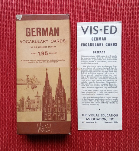 Box German Vocabulary Cards ( Curso De Alemão )