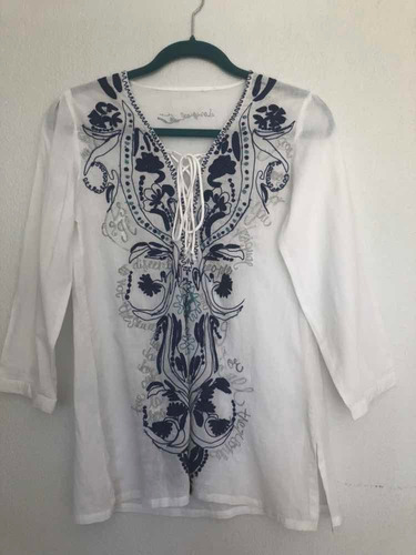 & Blusa Desigual Nueva Bordada M Con Envío