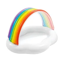 Comprar Piscina Inflable Infantil Con Techo Arcoiris 82l Intex 57141