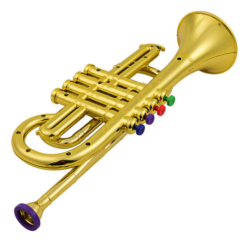 Trompeta Gold Wind 4 Con Teclas De Trompeta Musicales, Tromp