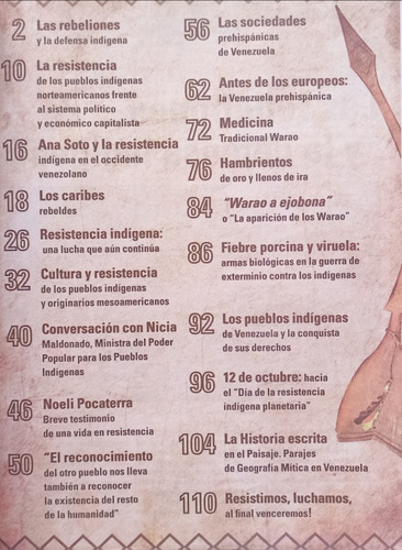 Revista Memorias De La Resistencia Indígena - Historia