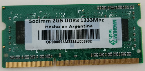 Memoria Ddr3 Magnum 2gb 1333mhz (Usado)