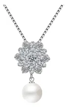 Comprar Colar Com Pérolas Brilhantes Prata 925 Pérolas Esposa C1440