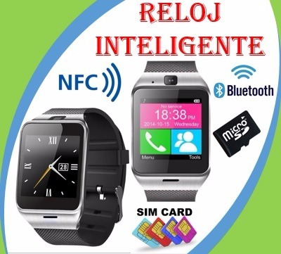 Reloj Inteligente Smart Watch Gv18 Nfc Sim Microsd Bluetooth