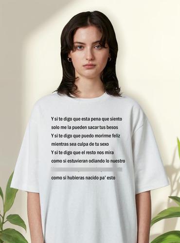 Remera Duki She Don't Give A Fo Frase Personalizada Unisex