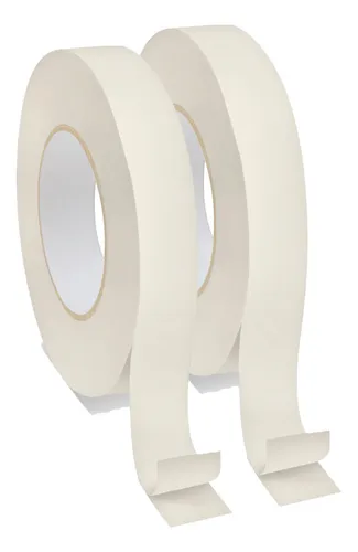 2 Pz Cinta Doble Cara 3 Mt Largo X 1.8 Cm Resistente Blanca Color Blanco