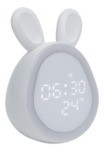 Reloj Despertador Para Niños Lámpara De Noche Led Con