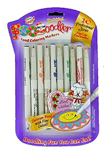 Marcadores De Colores Para Alimentos Foodoodler - 10 Colores