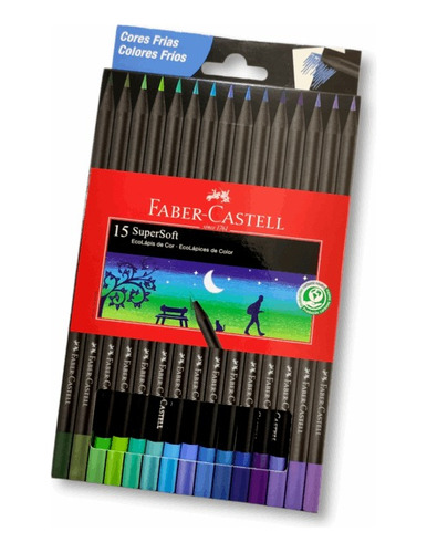 Lapices Faber Castell Supersoft X15 Eco Tonos Colores Frios