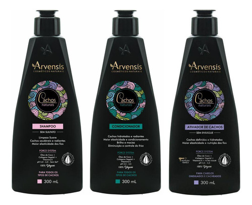 Kit Arvensis Ondulados Shampoo Condicionador Ativador