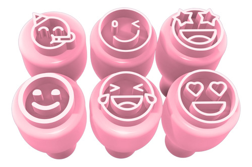 Carimbo Para Brigadeiro Emoji Com 6 Peças