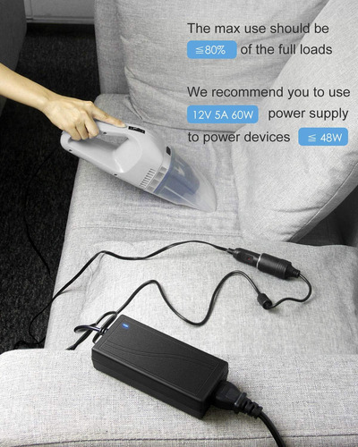 Convertidor Reductor Alitove, 110-240 V Ac A 12 V 5a Dc, 60