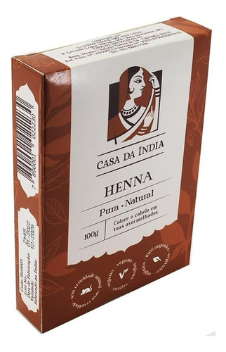 Kit 2 Hennas Indiana Pura Simples Casa Da India Original