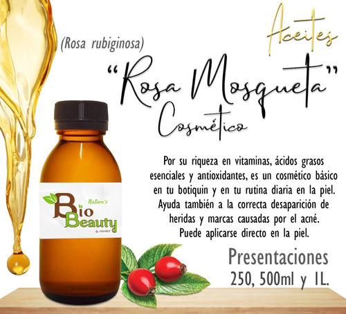 Aceite De Rosa Mosqueta Cosmético Masaje Terapia 250ml