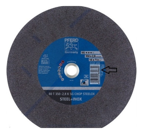 Disco Corte Acero Inoxidable 14x7/64x1 Larga Duración Sg-e