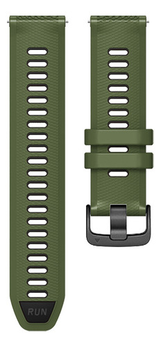 Verde Militar Negro - 22mm - Garmin 265 965 Silicona Bicolor