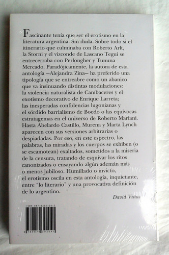 Erótica Argentina ( Relatos ) Alejandra Zina ( Compiladora)