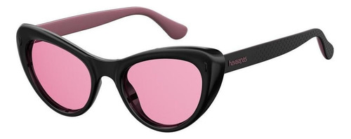 Óculos De Sol Havaianas Conchas Preto/roxo Lente Rosa Armação Preto Haste Preto