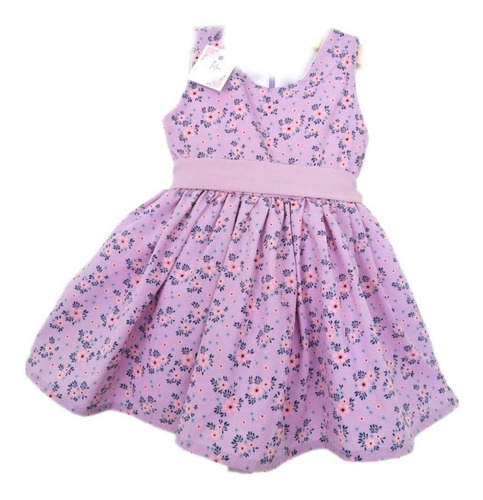 Vestidos Para Niñas Flores Violeta Ref 009