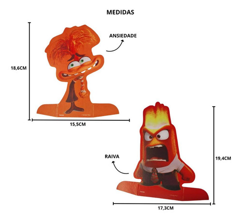 Kit Festa Divertida Mente 8 Decoração Mesa Com Envio Rápido