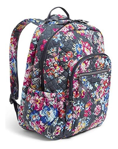 Vera Bradley Mochila Campus De Algodón Para Mujer, Pretty Po