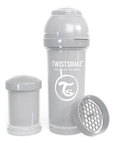 Tetero Twistshake Anti-cólico 260ml Gris Pastel (78260)