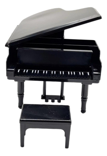 Mini Piano De Juguete Con Banqueta, Accesorios Negro