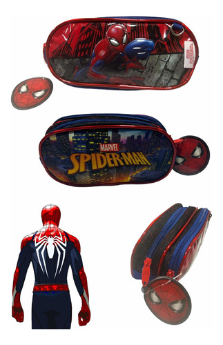 Cartuchera Spiderman + Hombre Araña + Capacidad + Sorpresa