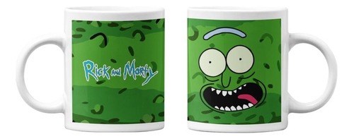 Tazones Tazas Blancas Rick Y Morty Serie Pickle Rick