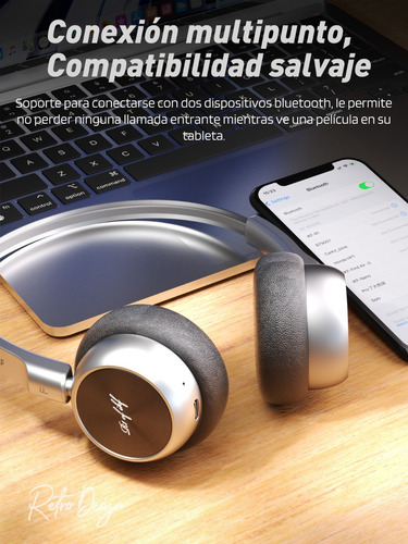 Auriculares Ikf-r1 Retro Wireless Bt 5.4 61h Playtime Ligero